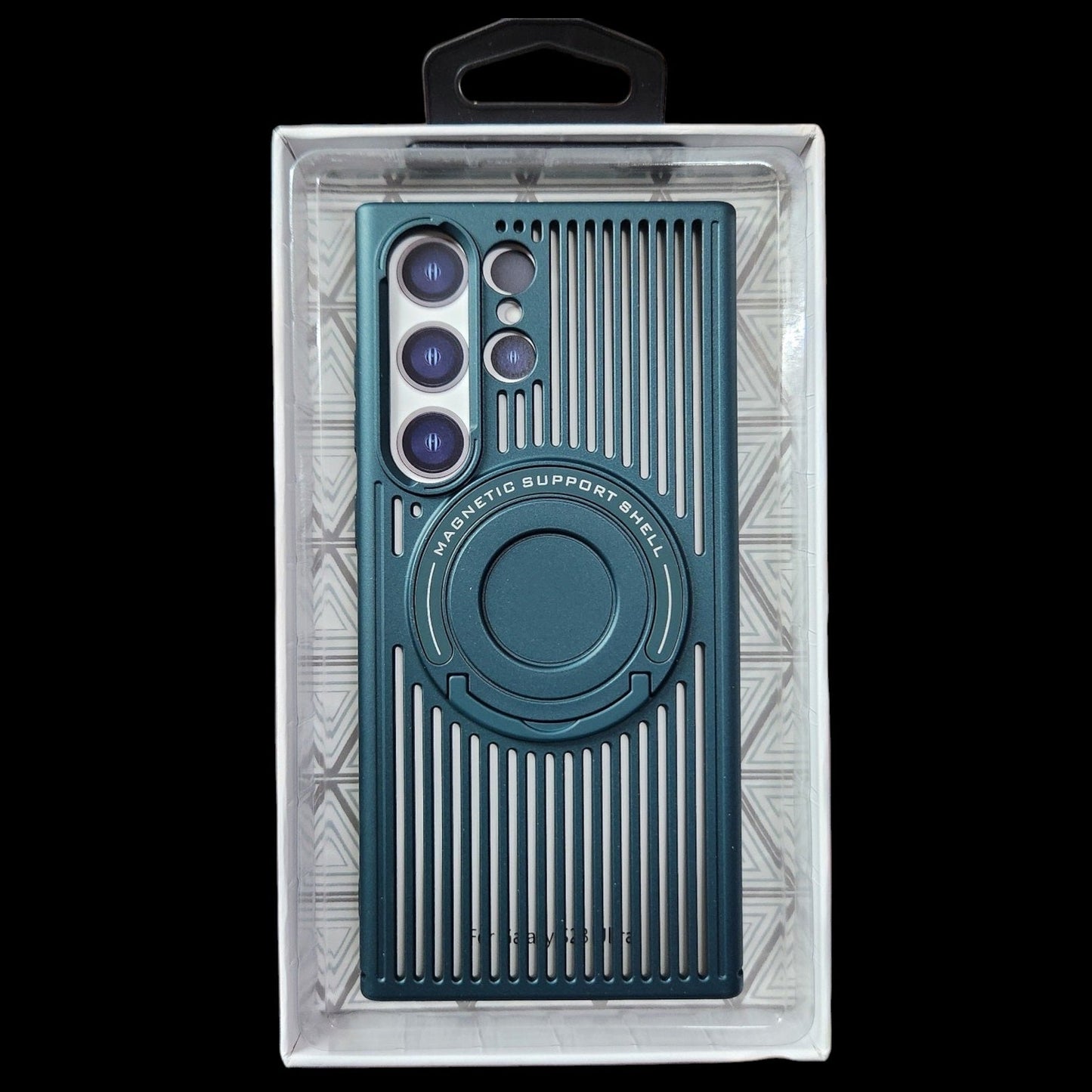 Samsung Galaxy S24 Ultra Magnetic Stand Hard Shell Cooling Case - Green
