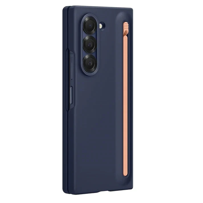 Samsung Galaxy Z Fold6 Slim Skin Feel S Pen Case with Front Glass Protection & Stylus - Blue