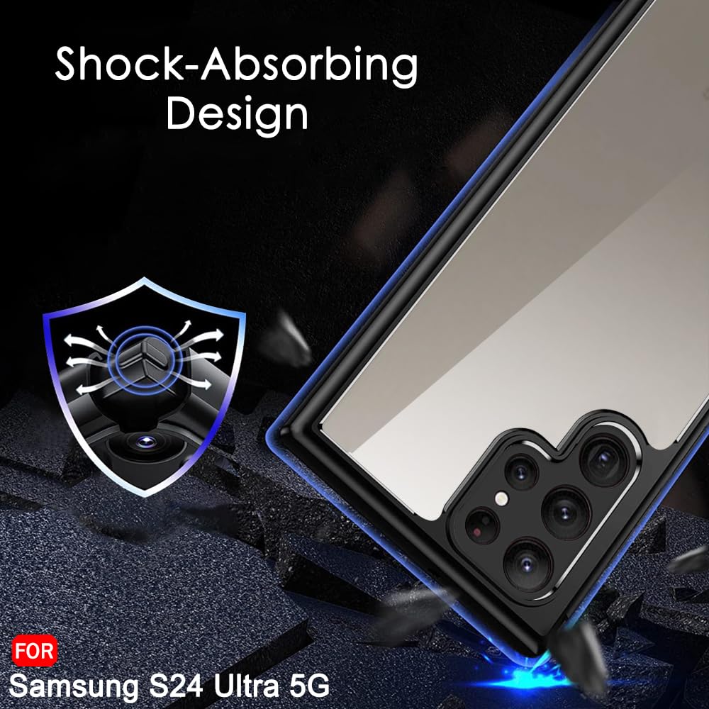 Samsung Galaxy S24 Ultra Clear Shock Proof Slim Back Cover - Tranparent
