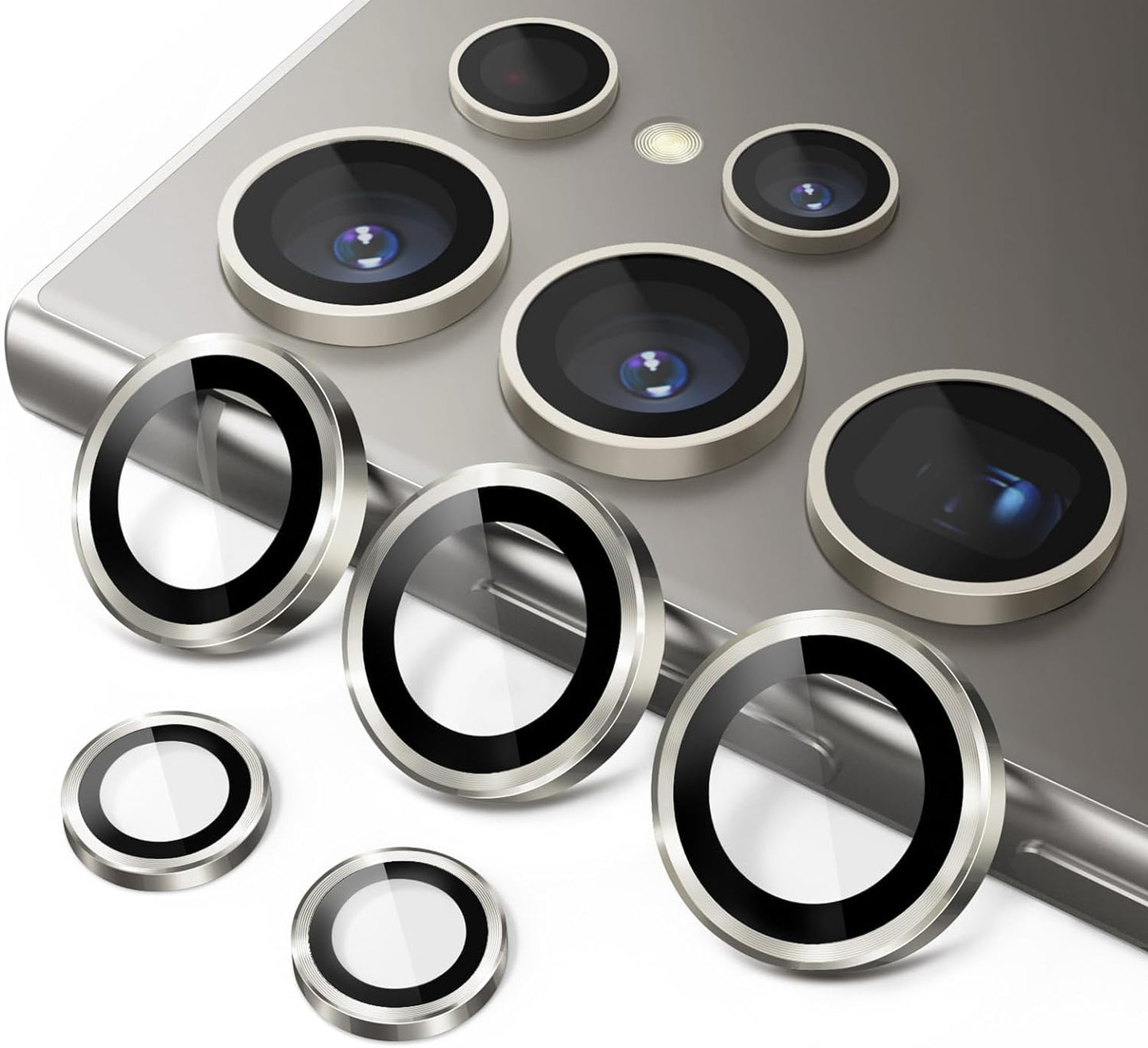 Samsung Galaxy S24 Ultra Camera Lens Glass Protector with Metal Frame
