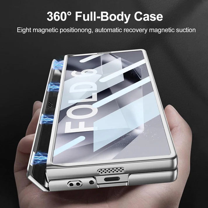 Samsung Galaxy Z Fold6 GKK Raptor Pro Case with Camera Hinge & Front Glass Protection - Green
