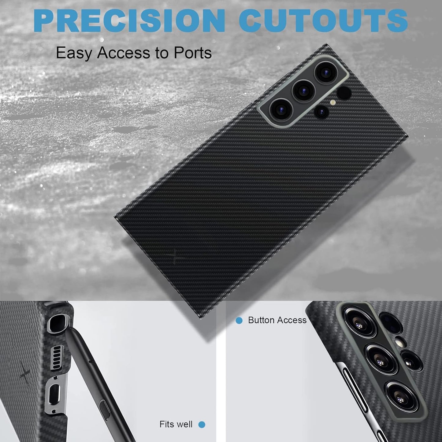 Samsung Galaxy S24 Ultra Slim Fit Original Carbon Fiber Case