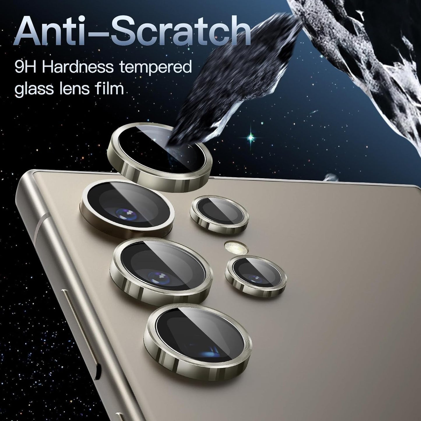 Samsung Galaxy S24 Ultra Camera Lens Glass Protector with Metal Frame