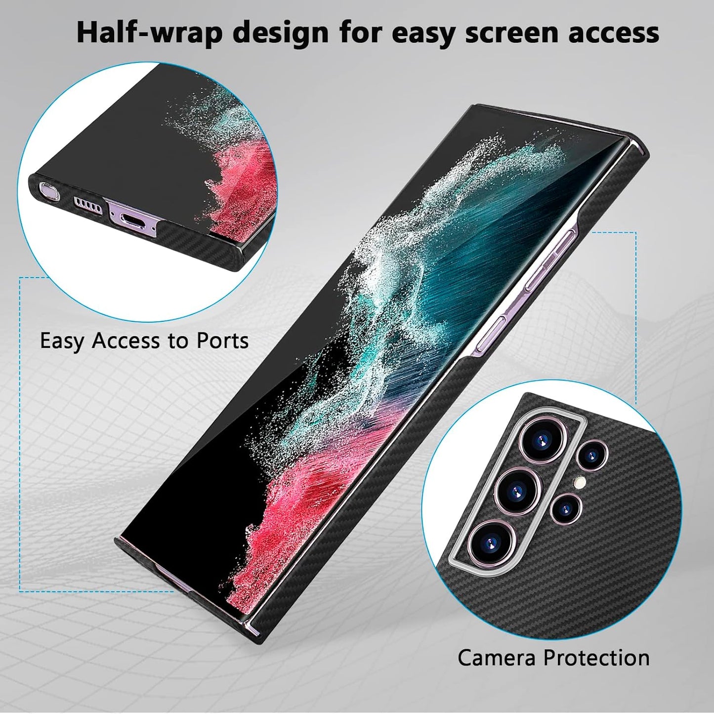 Samsung Galaxy S24 Ultra Slim Fit Original Carbon Fiber Case