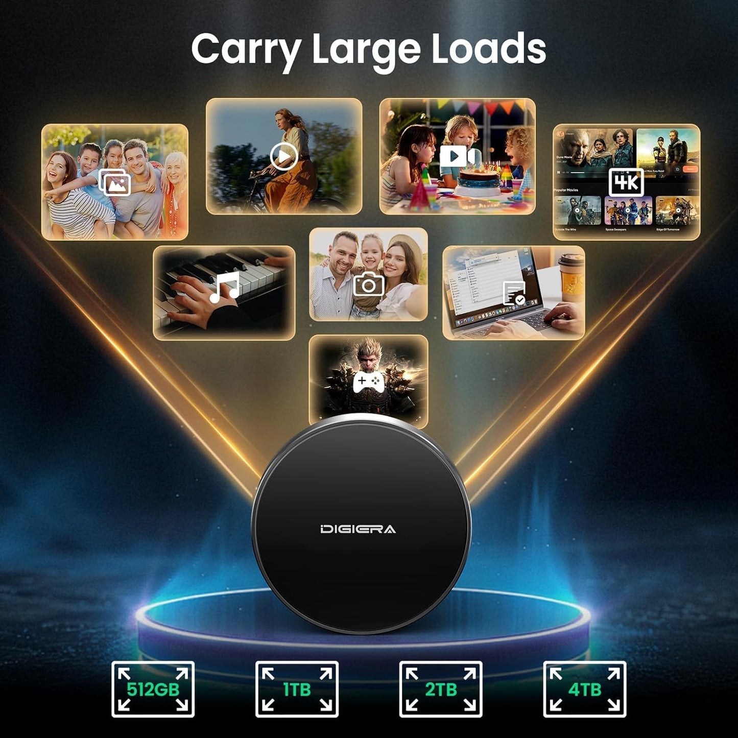 MagCaseplus Digiera Magnetic Portable SSD External Storage For Android / iPhone / Mac / Desktop