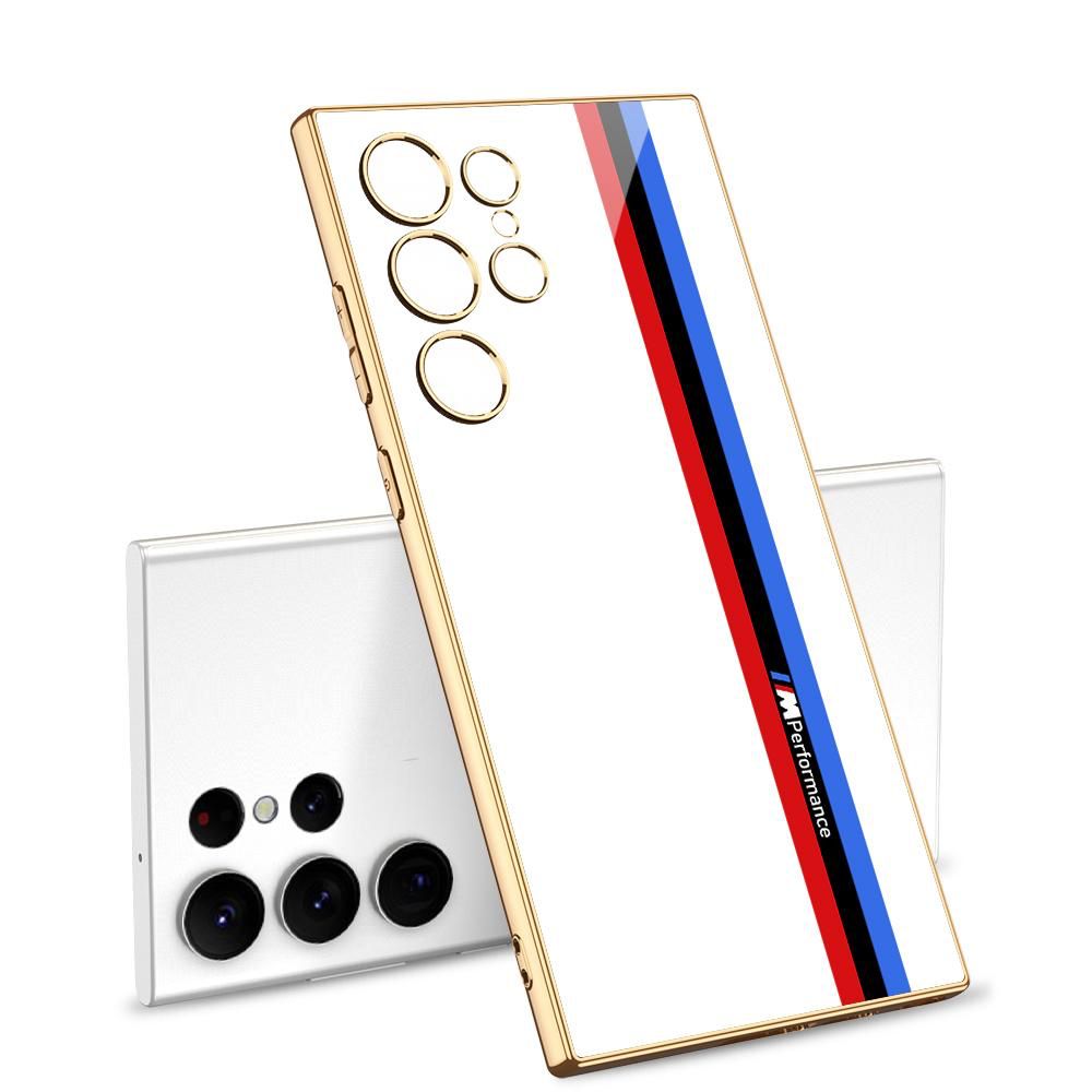 Samsung Galaxy S24 Ultra Original GKK Three Stipe Printed Super Shine Glass Case