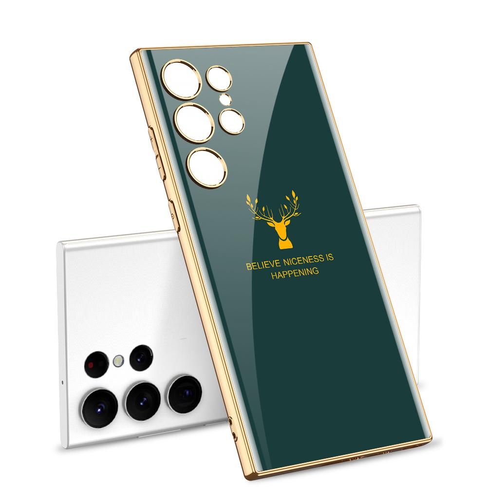 Samsung Galaxy S24 Ultra Original GKK Deer Printed Super Shining Glass Case