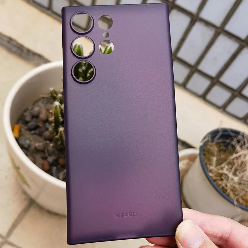 Samsung Galaxy S24 Ultra Kzdoo 0.3mm Ultra Slim Air Skin Paper Case - Purple
