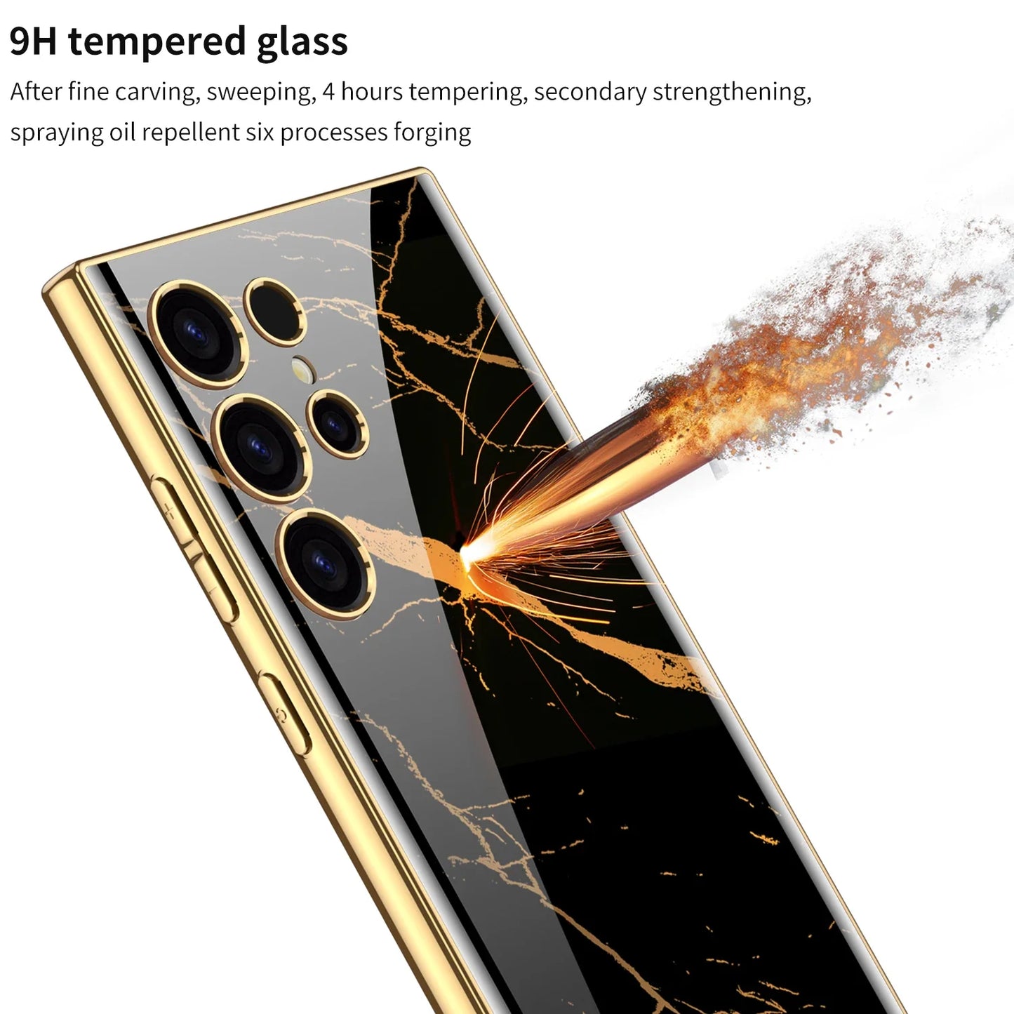 Samsung Galaxy S24 Ultra Original GKK Deer Printed Super Shining Glass Case