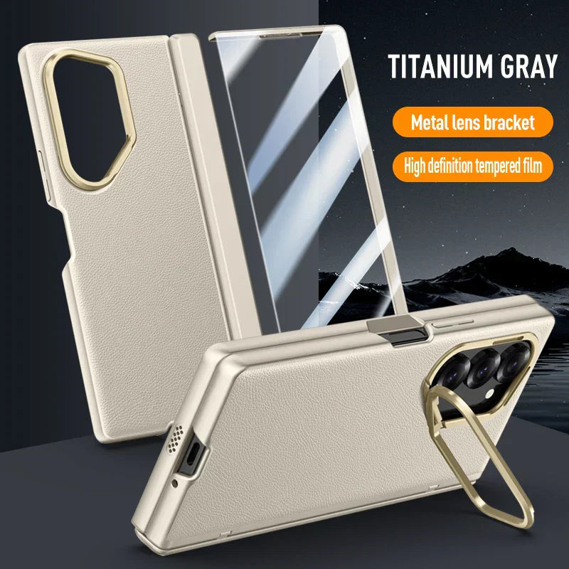 Leather Case With Bracket & Front Glass