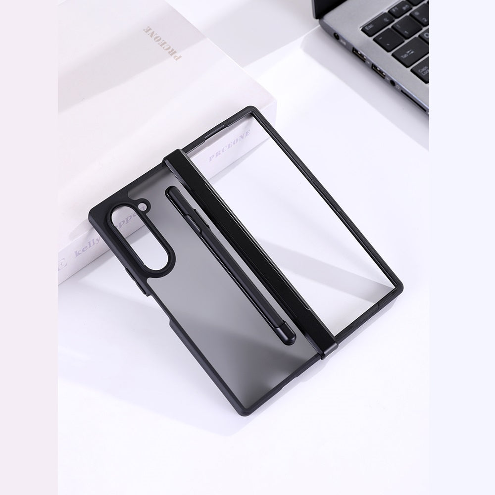 Samsung Galaxy Z Fold6 Shockproof Case with Hinge Protection S Pen Slot & Pen - Smoke