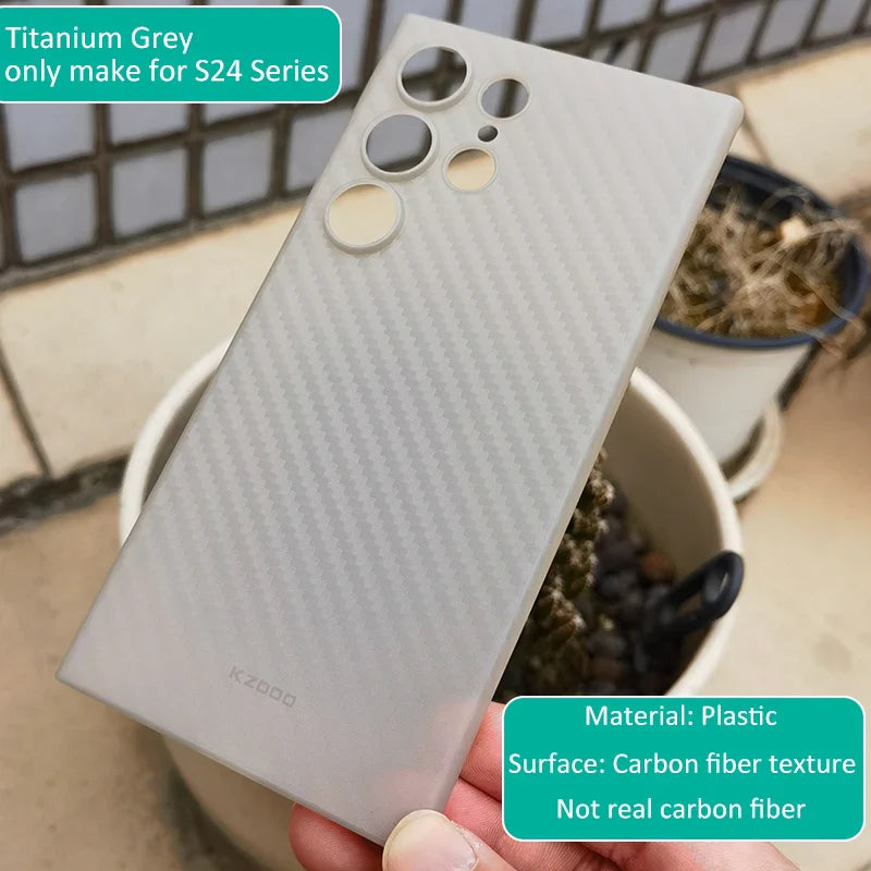 Samsung Galaxy S24 Ultra Kzdoo Air Carbon 0.45mm Ultra Thin Case - Titanium