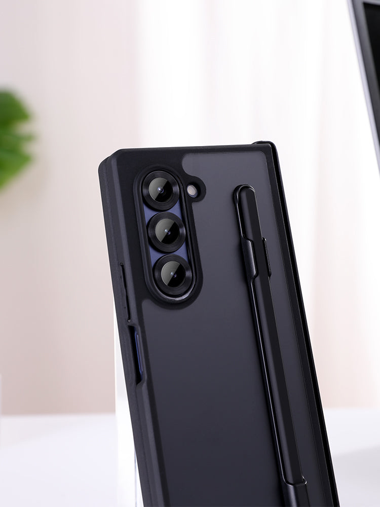 Samsung Galaxy Z Fold6 Shockproof Case with Hinge Protection S Pen Slot & Pen - Smoke