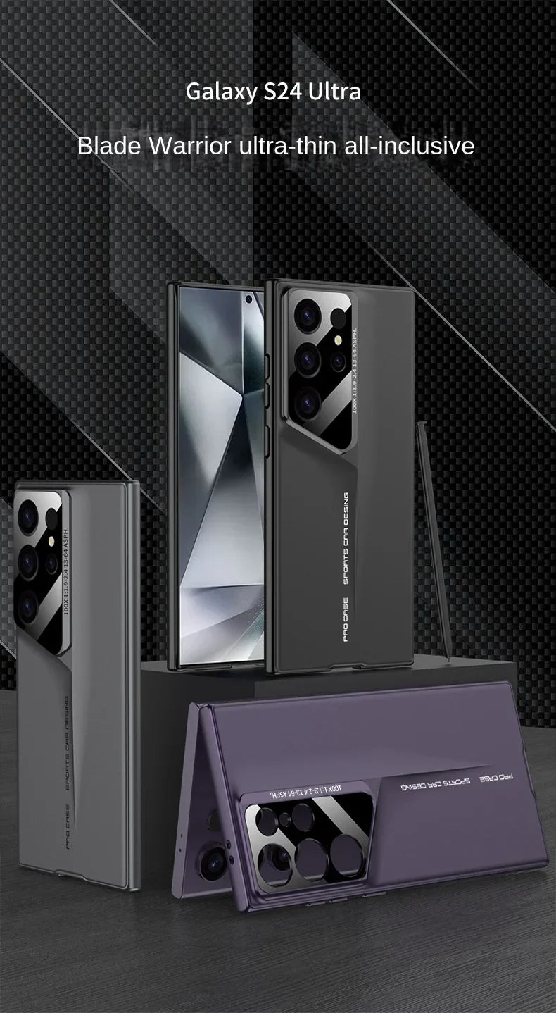 Samsung Galaxy S24 Ultra Luxury Blade Design PC Shockproof Case - Gray