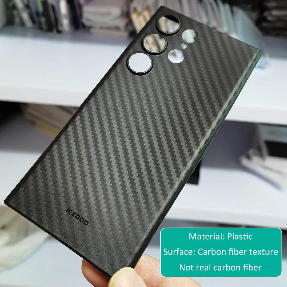 Samsung Galaxy S24 Ultra Kzdoo Air Carbon 0.45mm Ultra Thin Case - Black