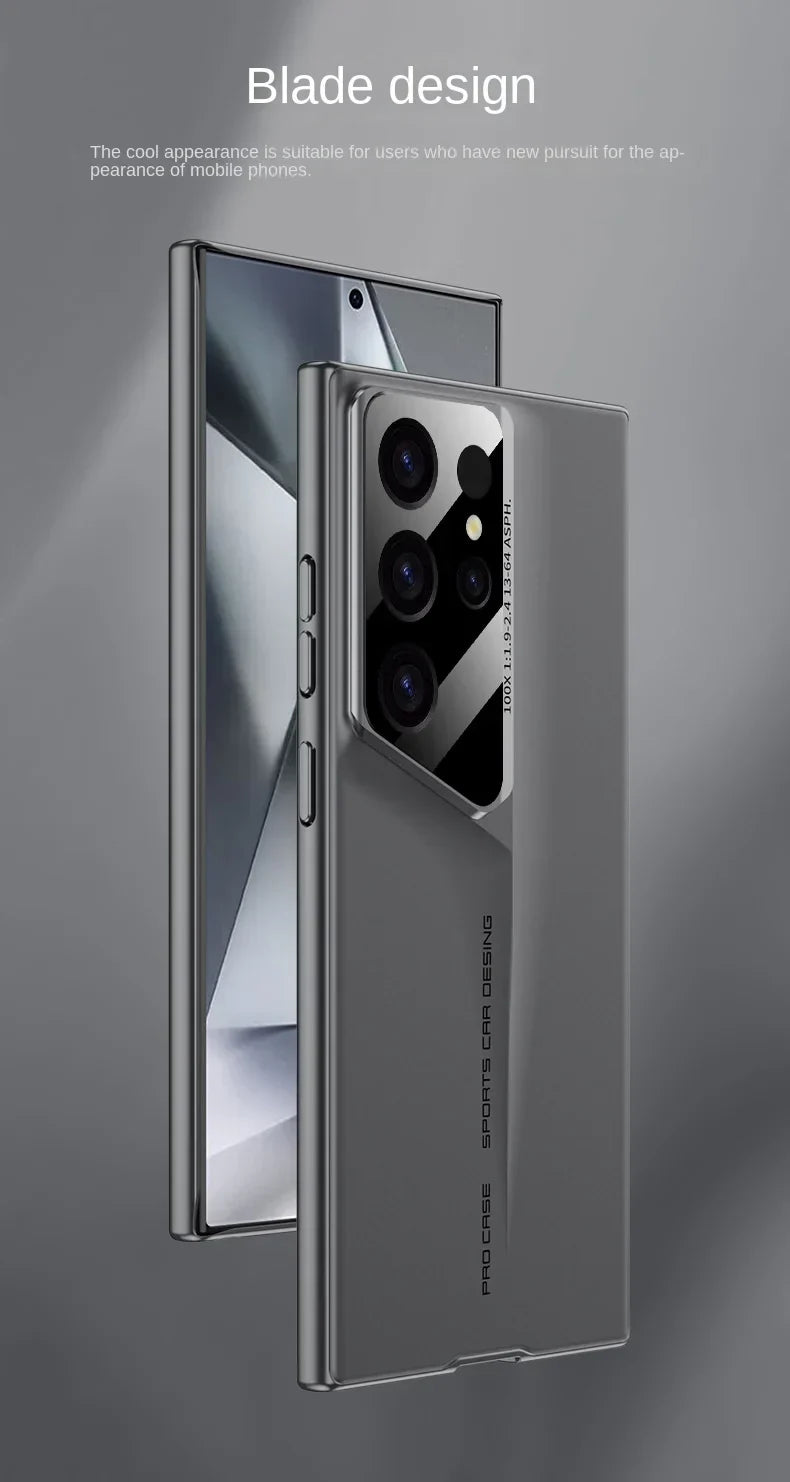 Samsung Galaxy S24 Ultra Luxury Blade Design PC Shockproof Case - Gray