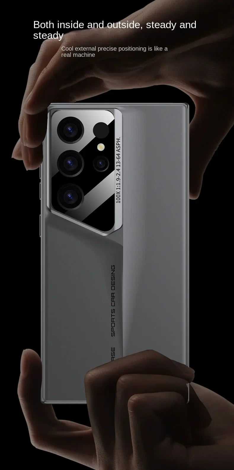 Samsung Galaxy S24 Ultra Luxury Blade Design PC Shockproof Case - Gray