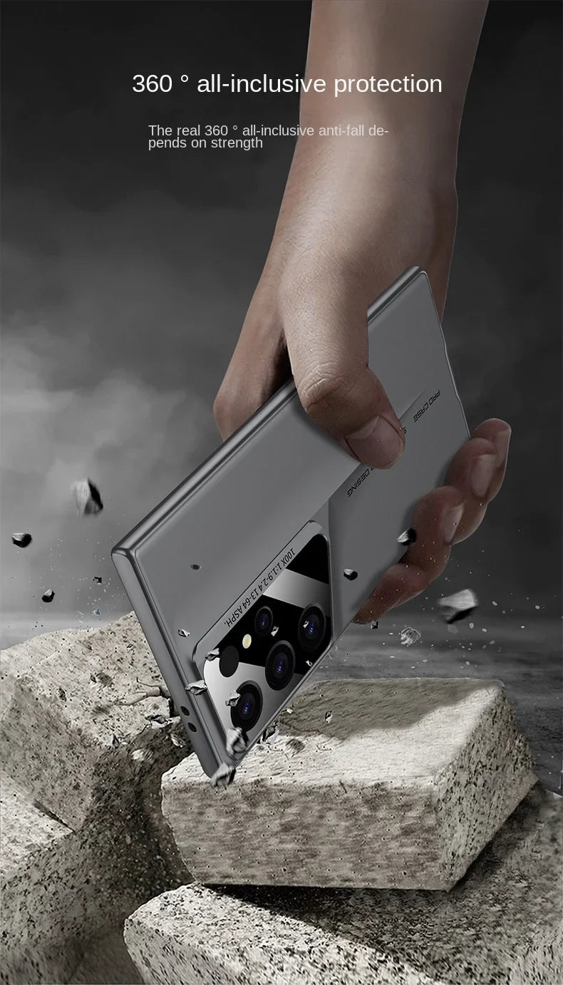 Samsung Galaxy S24 Ultra Luxury Blade Design PC Shockproof Case - Black