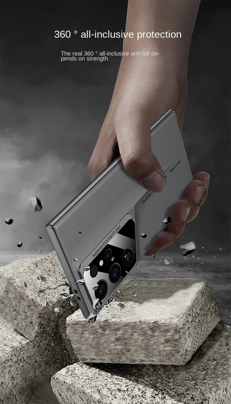 Samsung Galaxy S24 Ultra Luxury Blade Design PC Shockproof Case - Gray