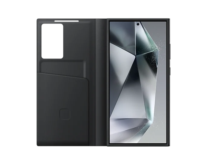 Samsung Galaxy S24 Ultra Smart View Window Flip Wallet Case with Control - Black