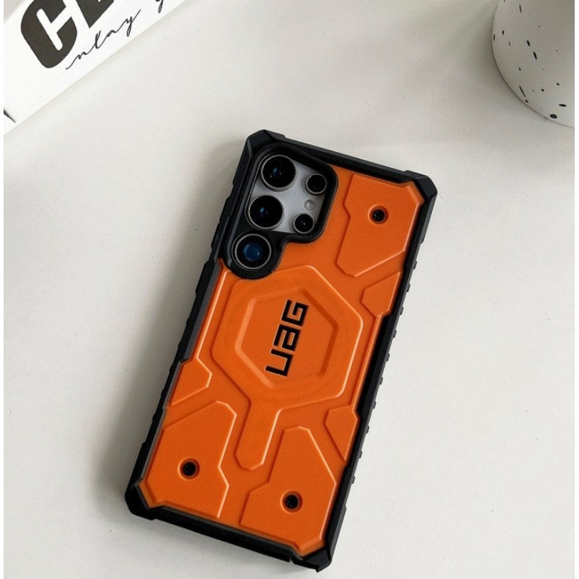Samsung Galaxy S24 Ultra Pathfinder Series Ragged Armor Protective MagSafe Case - Orange