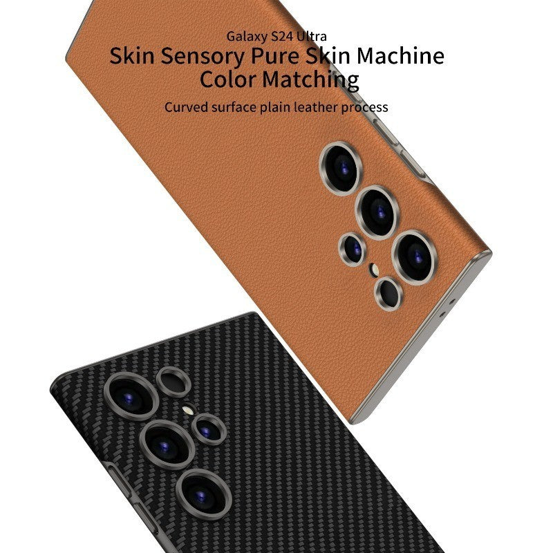 Samsung Galaxy S24 Ultra Leather GKK Leather Pattern Case - Black