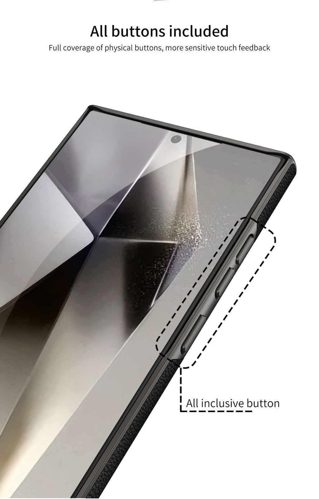 Samsung Galaxy S24 Ultra Leather Exact Color Match Case - Titanium