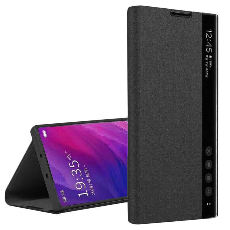 Galaxy S Series PU Leather Side Window Flip Case