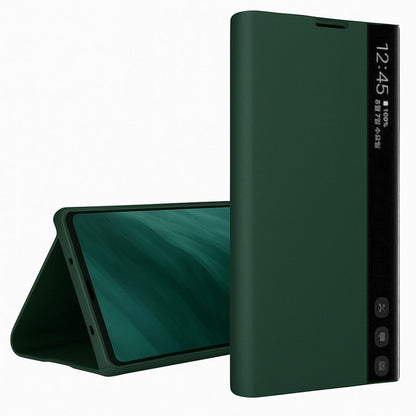 Galaxy S Series PU Leather Side Window Flip Case