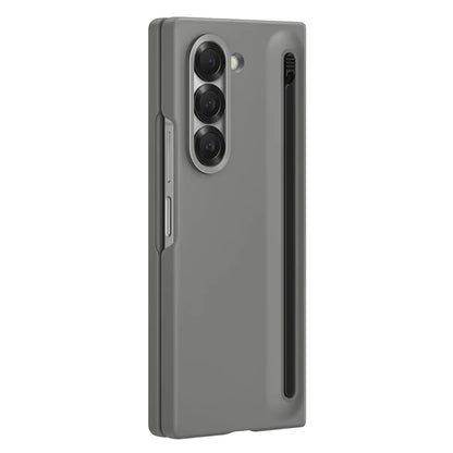 Samsung Galaxy Z Fold6 Slim Skin Feel S Pen Case with Front Glass Protection & Stylus - Gray
