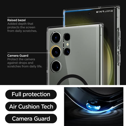 Samsung Galaxy S24 Ultra One Tap Metal Ring MagFit Hard Shell Back Cover Case