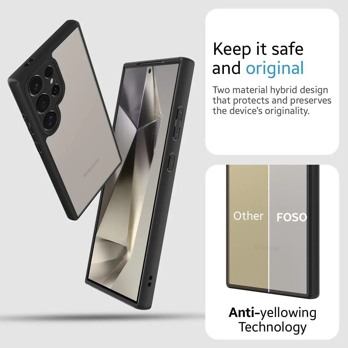 Samsung Galaxy S24 Ultra Smoke Shockproof Slim Back Cover - Smoke Black