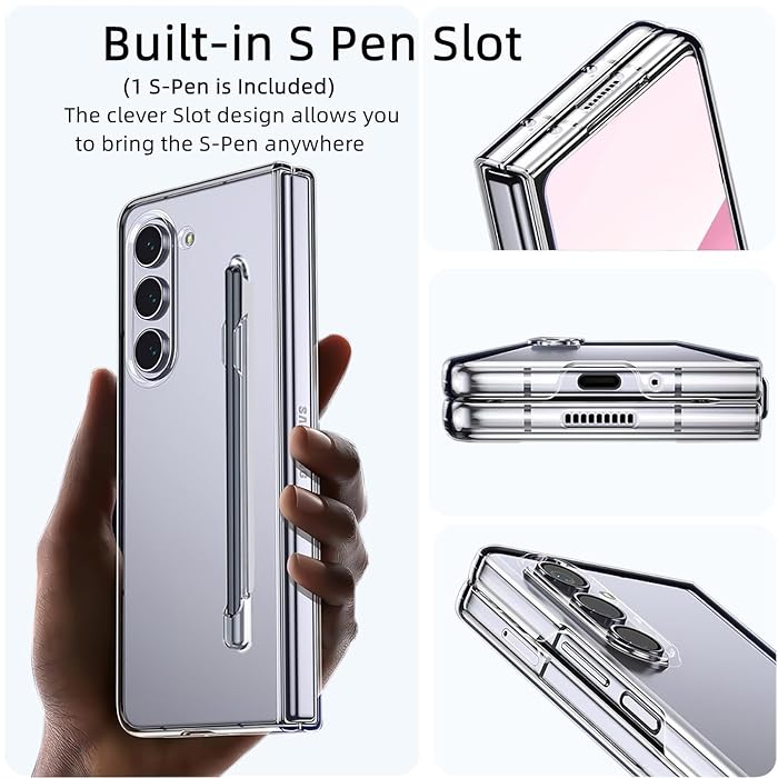 Samsung Galaxy Z Fold6 Cristal Clear Transparent Case with S Pen - Clear