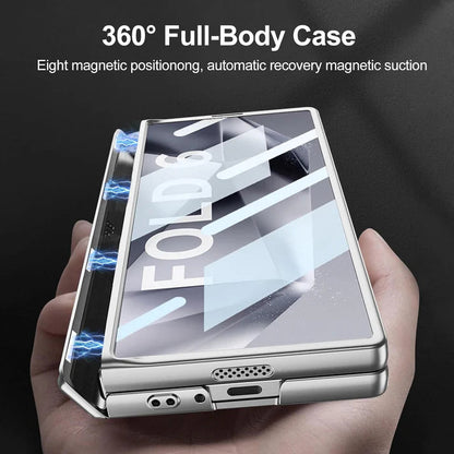 Samsung Galaxy Z Fold6 GKK Raptor Pro Case with Camera Hinge & Front Glass Protection - Gray