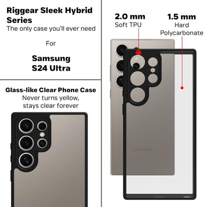 Samsung Galaxy S24 Ultra Clear Shock Proof Slim Back Cover - Tranparent