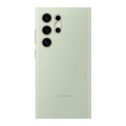 Samsung Galaxy S24 Ultra Smart View Window Flip Wallet Case with Control - Light Green