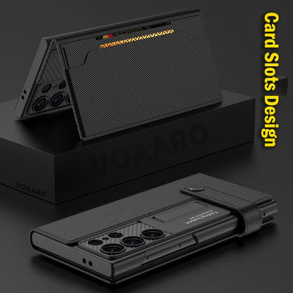 Samsung Galaxy S24 Ultra GKK Clamshell Leather Flip Wallet Case Cover - Carbon Black
