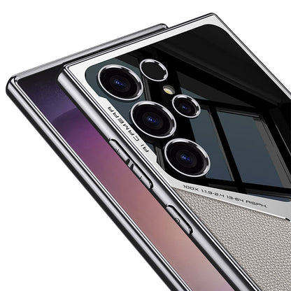Samsung Galaxy S24 Ultra GKK Synthetic Leather Electroplating Supersonic Speed Shockproof Case - Titanium