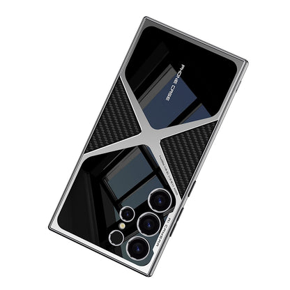 Samsung Galaxy S24 Ultra GKK Synthetic Leather Electroplating Supersonic Speed Shockproof Case - Black