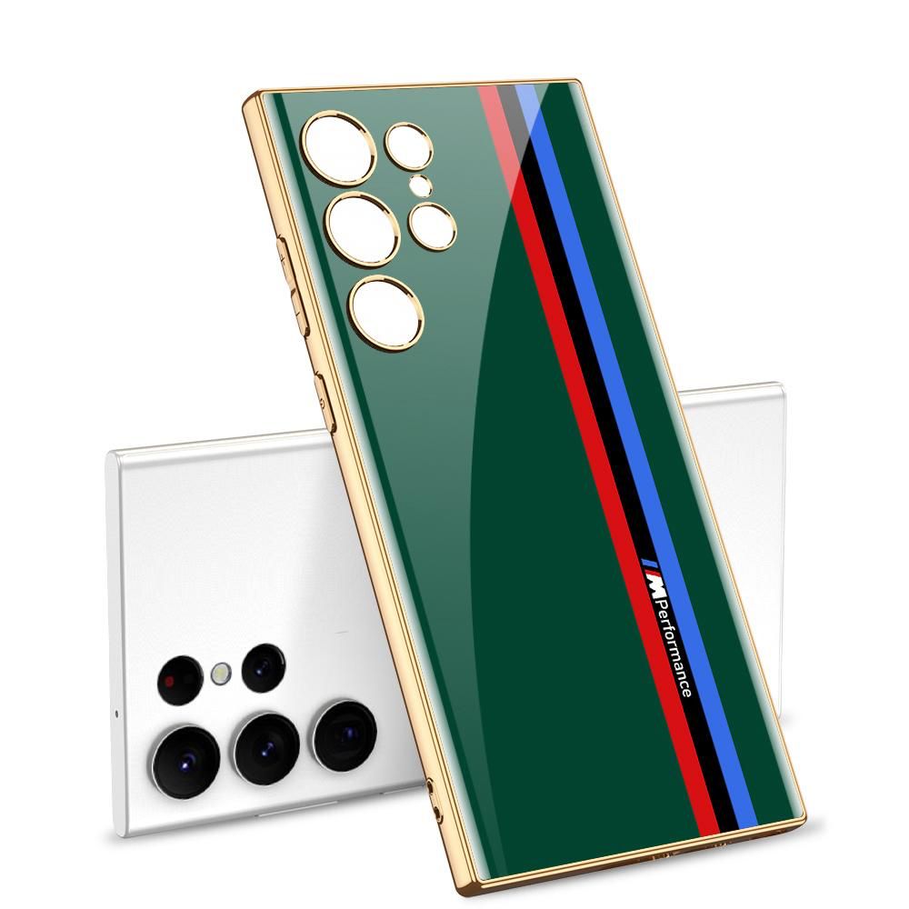 Samsung Galaxy S24 Ultra Original GKK Three Stipe Printed Super Shine Glass Case