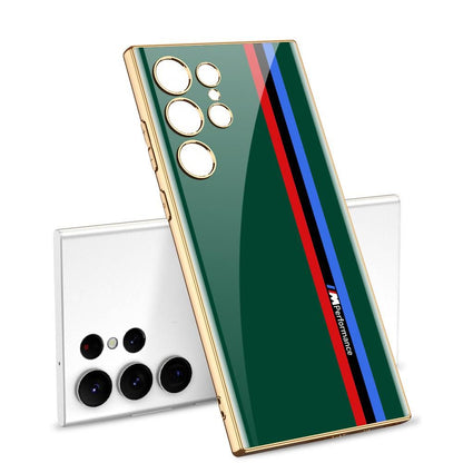 Samsung Galaxy S24 Ultra Original GKK Three Stipe Printed Super Shine Glass Case