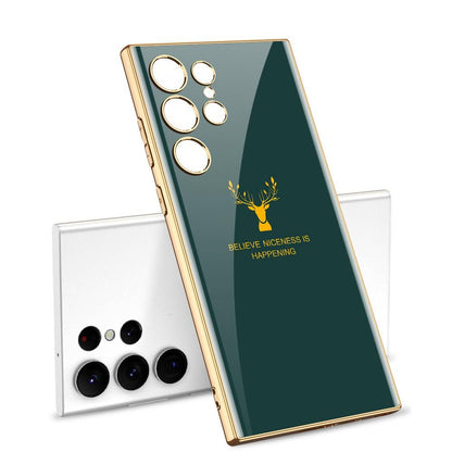 Samsung Galaxy S24 Ultra Original GKK Deer Printed Super Shining Glass Case