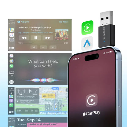 2025 Galaxy GetPairr™ Magic Ultra Mini 3.0 wireless CarPlay Android Auto Adapter