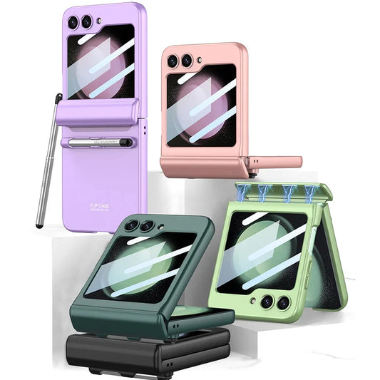 Magnetic Hinge Case With Touch Pen Z FLIP