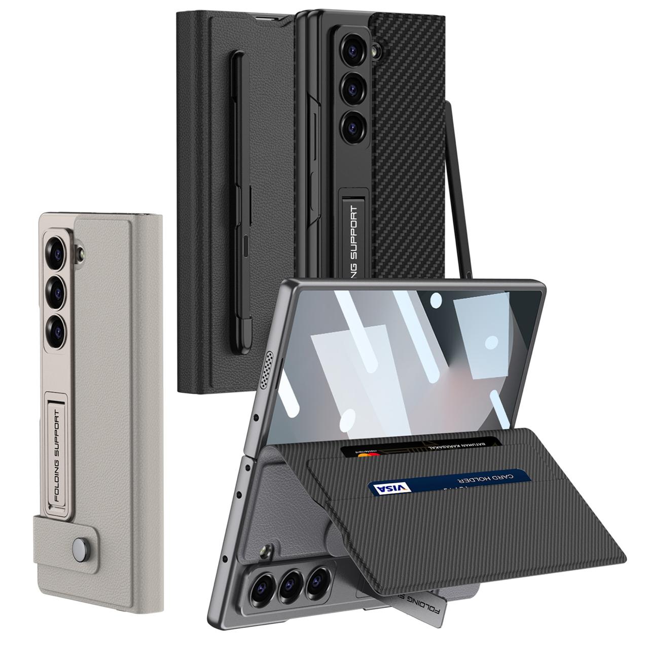 Business Leather Side Flip Stand Case For Galaxy Z Fold