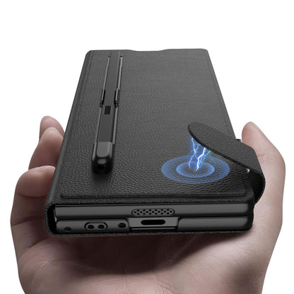 Business Leather Side Flip Stand Case For Galaxy Z Fold