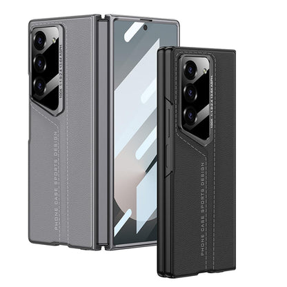 Full Protection Leather Case & Screen Glass For Galaxy Z Fold