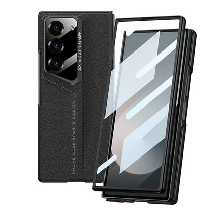 Full Protection Leather Case & Screen Glass For Galaxy Z Fold