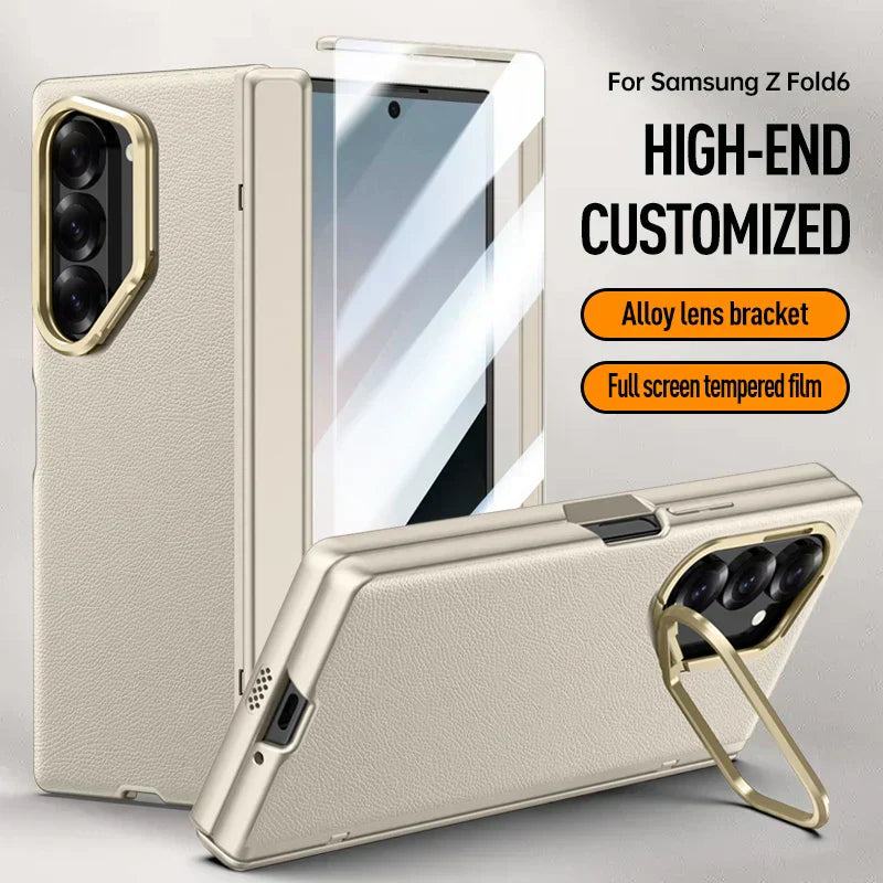 Leather Case With Bracket & Front Glass
