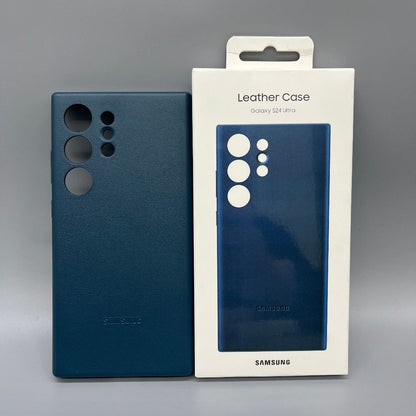 YG Cases | Samsung Galaxy S24 Ultra Leather Case Slim Profile - Blue